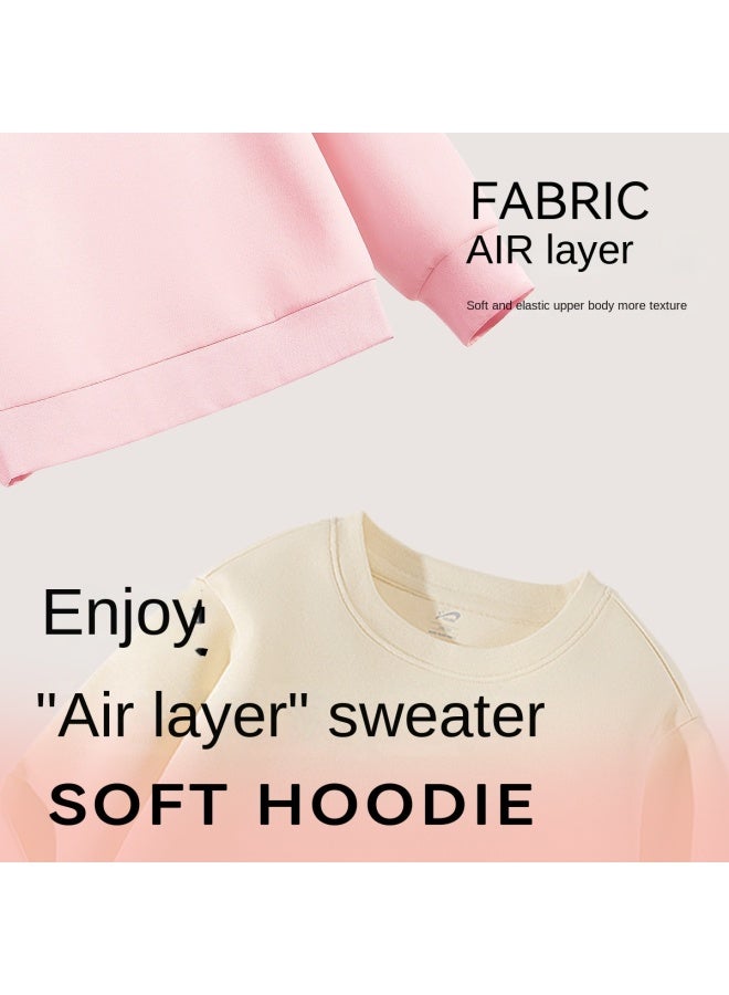 Noble bird Children's Hoodie, Girls' 2025 Autumn Fashion Versatile Round Neck Long Sleeve Sport Top For Big Kids - Image 5
