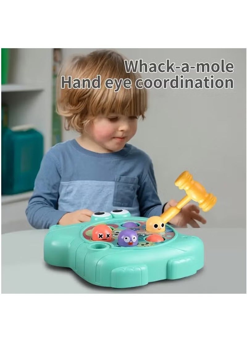 YelaJoy Whack A Mole Game for Toddlers,Pounding Toy for Kids Ages 3-8 Years Boys and Girls,Early Developmental Toy,Interactive Educational Toys with Sound and Light,Soft Hammers (Red) - Image 5