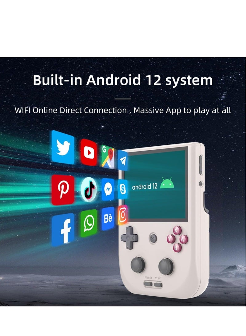 ANBERNIC  RG405V Retro Handheld Game Console, Unisoc Tiger T618 Android 12 System 4.0 Inch IPS Touch Screen Support 5G WiFi Bluetooth 5.0 with 128G TF Card 3172 Games 5500mAh Battery  - Image 4