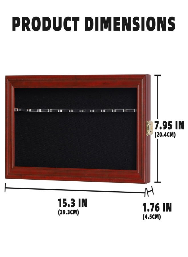 DisplayGifts Spoon Rack Display Case Wall Shadow Box to hold 12 Souvenir spoons (Mahogany Finish) - Image 5