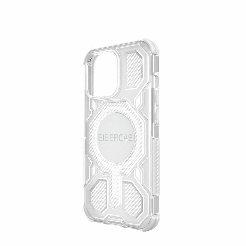 BIBERCAS For Iphone 13 Pro Transparent Color Series Magsafe Air Bag Shockproof Phone Case(White) - Image 3