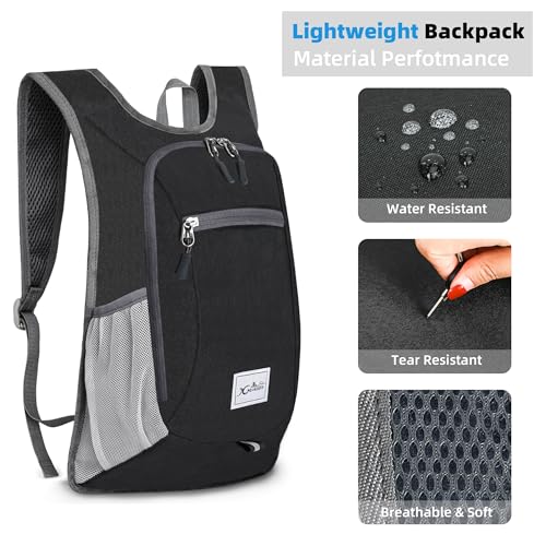 Xgunion Sky Blue Large Capacity Lightweight Outdoor Backpack for Hiking Camping Cycling Travel - Image 5