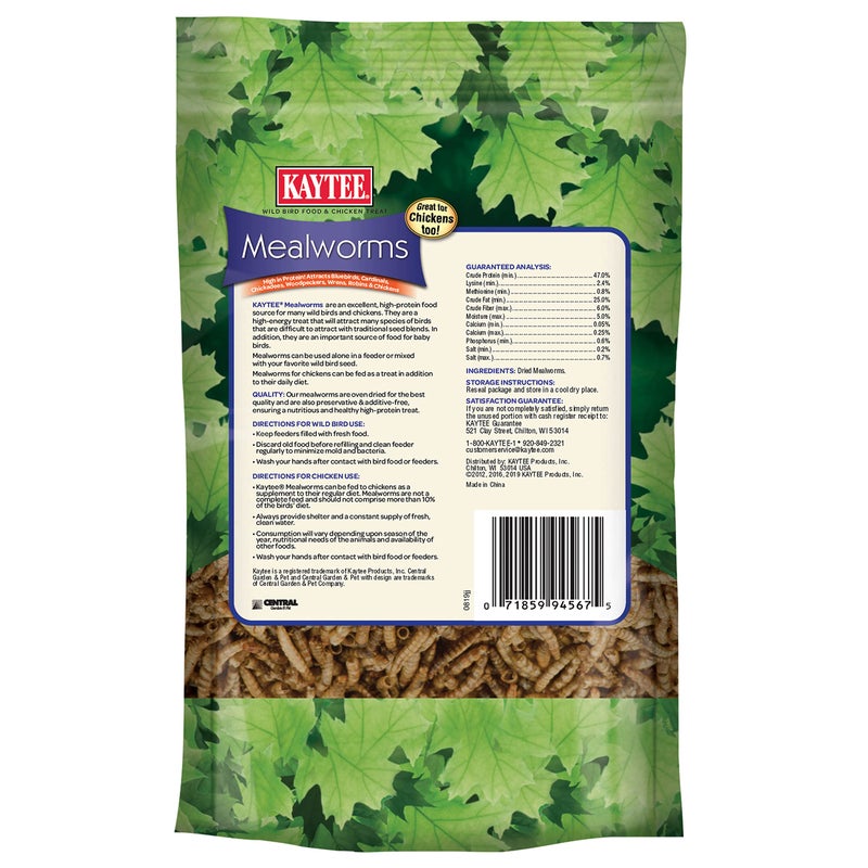 Kaytee Wild Bird Food Mealworms For Bluebirds, Wrens, Robins, Chickadees, Woodpeckers, Cardinals & Chickens, 3.5 Ounce - Image 2