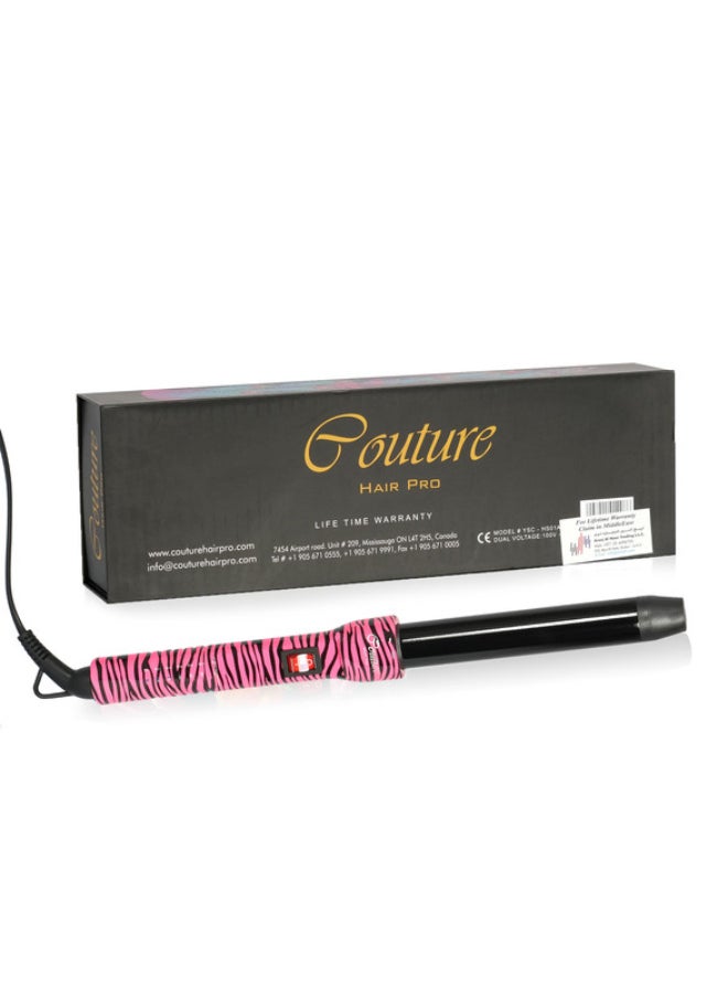 Couture Hair Pro - Hair Curler 32 Mm-Pink Zebra Premium Salon Quality - Image 1