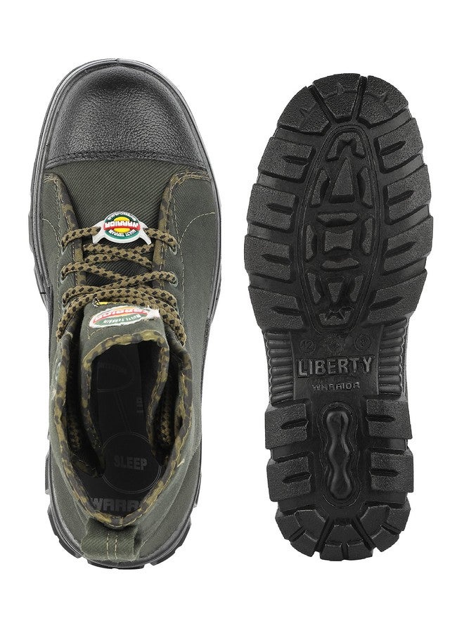 Liberty Warrior 88-46HSTG Jungle Boot for Men, Soft Toe, Olive Green & Black, size-6UK - Image 5