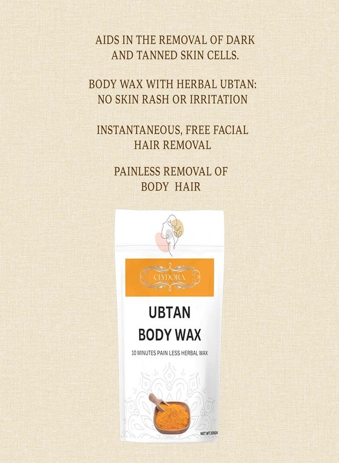 CLYDORA Ubtan Body Wax - 10 Minutes Painless Herbal Wax for Smooth Glowing Skin | Natural Hair Removal Wax with Ubtan Extracts | 100g - Image 5