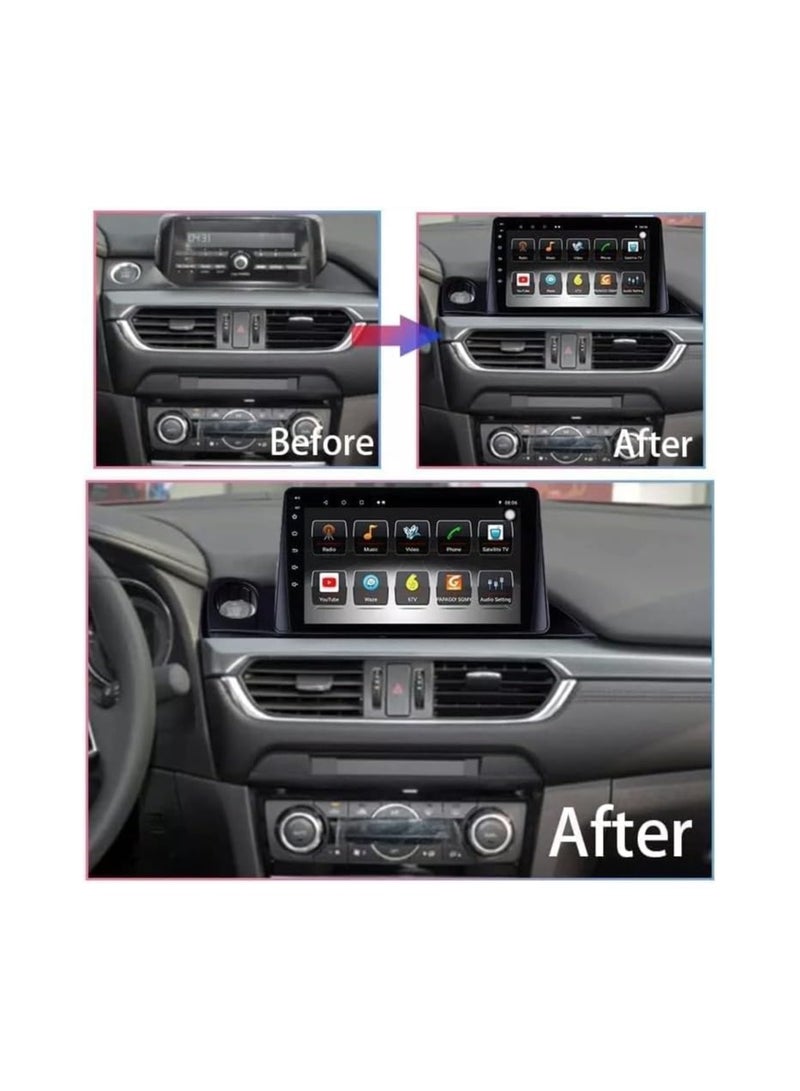 SHEZA STAR ستيريو سيارة أندرويد لمازدا 6 2016 2017 2018 4 جيجابايت رام 64 جيجابايت روم مرآة-لينك واي فاي بلوتوث، راديو نظام تحديد المواقع، دعم آبل كار بلاي، شاشة لمس IPS بحجم 9 إنش مع كاميرا خلفية مرفقة - Image 3