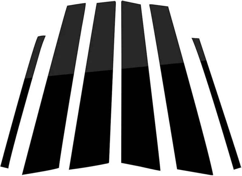 QASULER Car Window Pillar Posts Door Trims Cover - Image 1