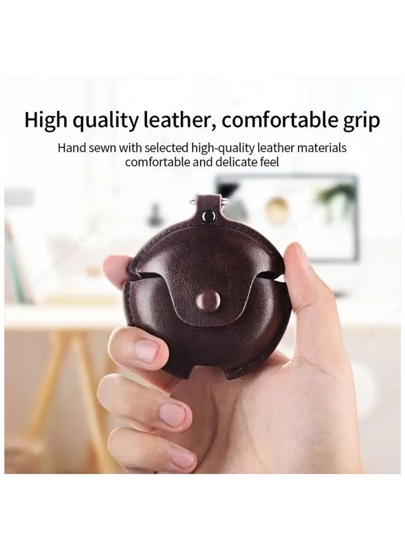 For Huawei Freebuds 4i/5i/6i PU Leather Earphone Case Headset Protector Cover with Keychain Black - Image 4