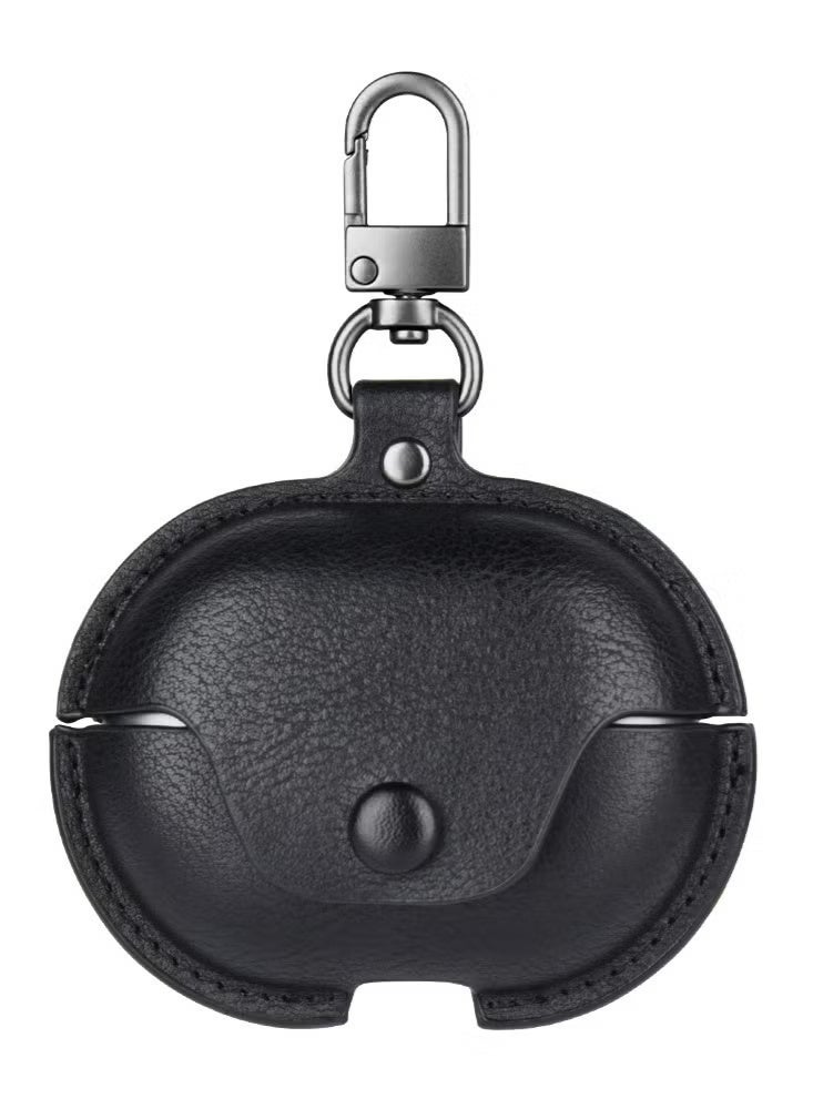 For Huawei Freebuds 4i/5i/6i PU Leather Earphone Case Headset Protector Cover with Keychain Black - Image 1