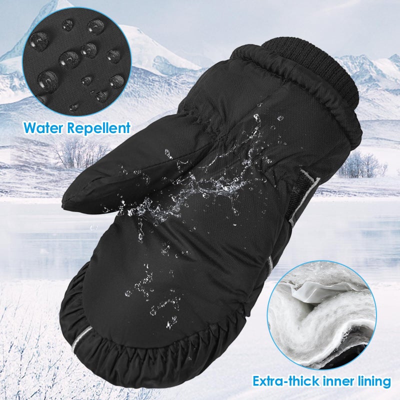 coclothy Snow Gloves for Kids - Waterproof Ski Mittens Gloves Boys Girls, Warmth Winter Toddler Mittens Glove for Toddlers Child Snowboarding Outdoor - Image 3