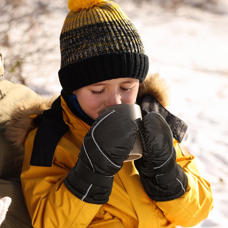coclothy Snow Gloves for Kids - Waterproof Ski Mittens Gloves Boys Girls, Warmth Winter Toddler Mittens Glove for Toddlers Child Snowboarding Outdoor - Image 4