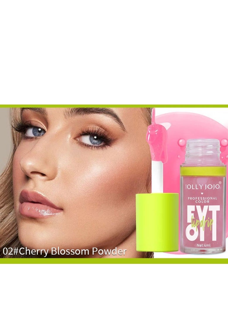 جولي جوجو ملمع شفاه دهني احترافي ، زيت شفاه للعناية بالشفاه ، ترطيب وحماية الشفاه ، ملمع شفاه شفاف ، زيت شفاه ، نفخ شفاه ، مرآة مرطبة ، ملمع شفاه ، بودرة زهر الكرز ، 2 قطعة - Image 5