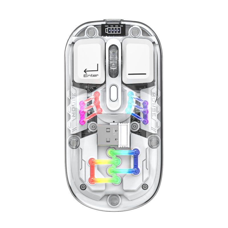 Wireless Mouse Laptop Ergonomic Comfortable Keycap Design - Dual-Mode Connection BT 5.0 2.4G Wireless Computer Mouse for Windows MacOS Android - Image 1