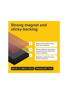 X-bet MAGNET Flexible Magnetic Tape - 1 Inch x 10 Feet Magnetic Strip with Strong Self Adhesive - Ideal Magnetic Roll for Craft and DIY Projects - Sticky Magnets for Fridge and Dry Erase Board  - Image 2
