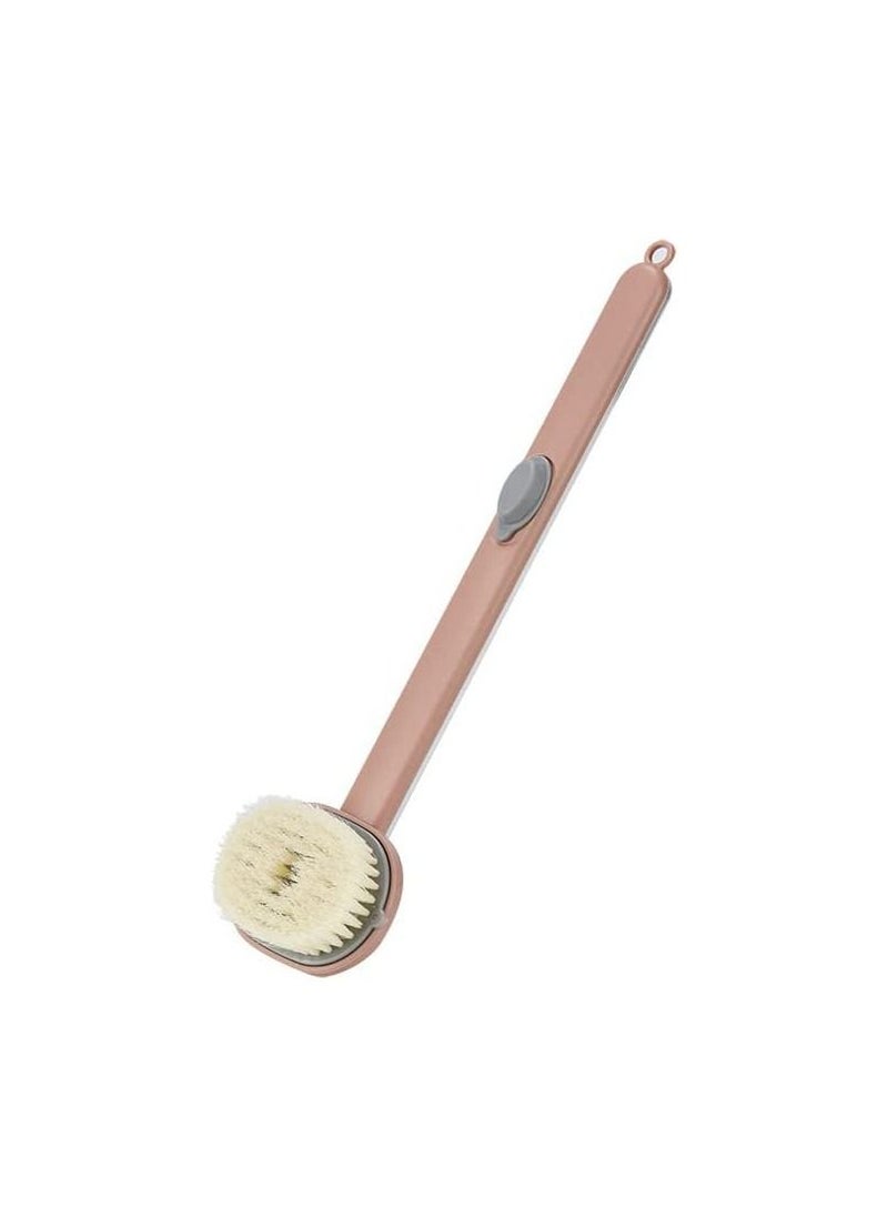 Spaceshoop Long Handle Bath Massage Cleaning Brush with Soap Dispenser Body Brush Back Scrubber Storable Body Wash Exfoliating Bath Brush Cleaning Massage Brush  - Image 1
