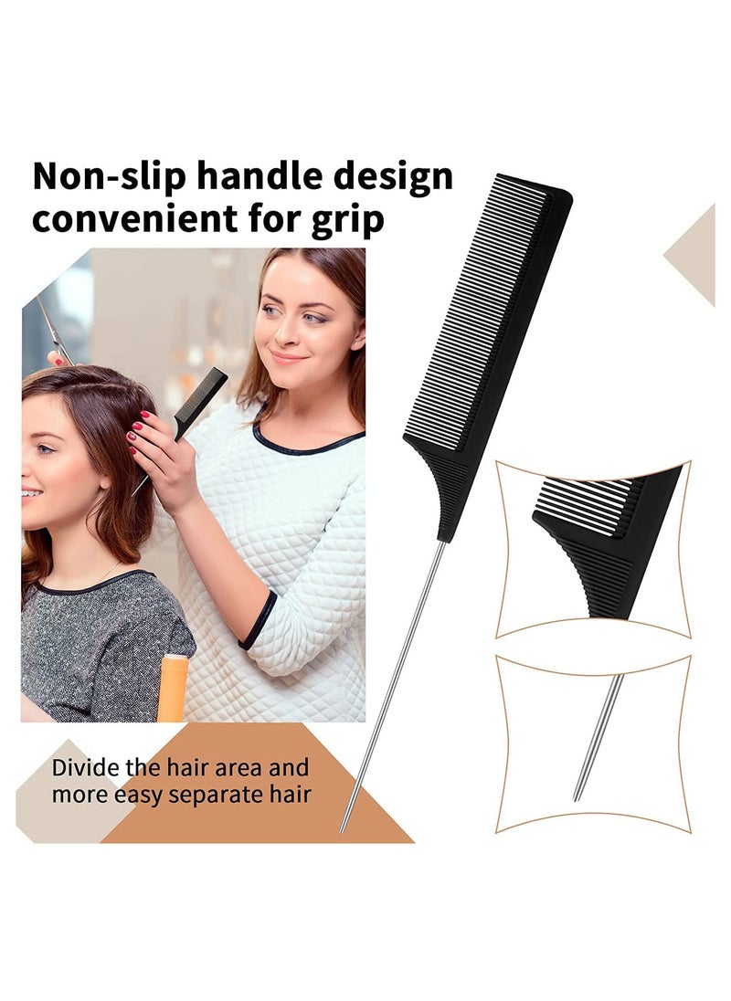 RATSAW 3 Pcs Hair Teasing Brush Set Slick Brush Set Hair Edge Brush and Comb Set Bristle Hair Brush Teasing Comb Hairdressing Styling Grooming Combs  - Image 4