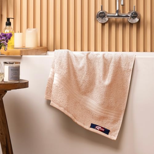 Sassoon Kama 100% Cotton Medium Bath Towel in 450 GSM- Beige - Image 1