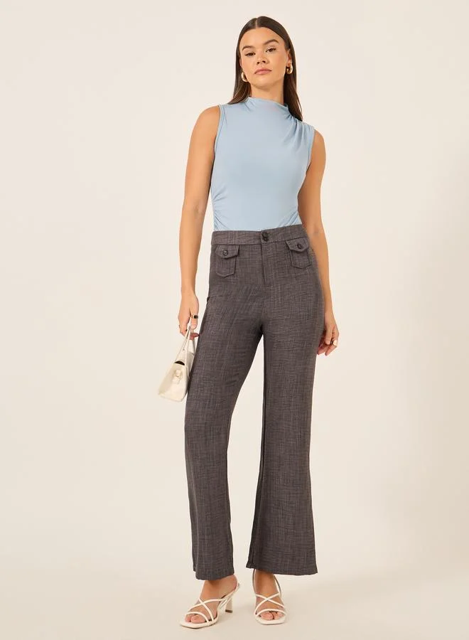 ستايلي Styli Solid Sleeveless High Neck Bodysuit