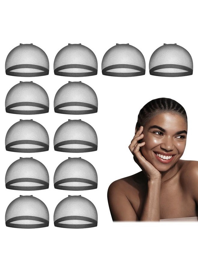 Dreamlover Hd Wig Cap For Lace Front Wig Black Wig Cap For Women Bald Cap For Woman Transparent Hd Cap For Wigs Hd Stocking Cap For Wigs 12 Pieces  - Image 1