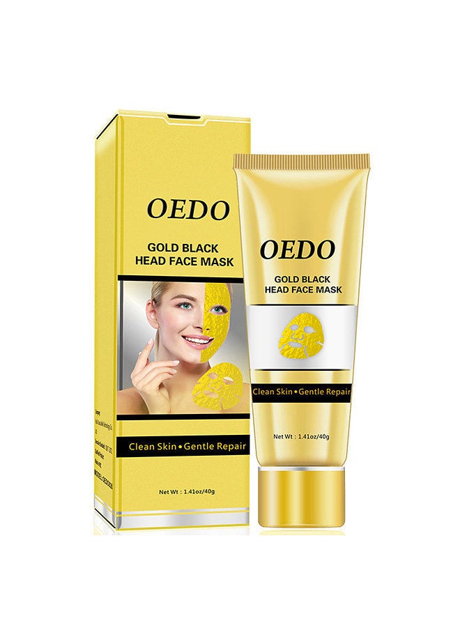OEDO - OEDO Gold Face Mask Blackhead Remover Mask Peel Off Mask for Deep Cleansing Moisturizing Purifying for All Skin Types(40g) - Image 1