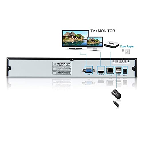 Seculink 8-Channel 4MP/5MP Network Video Recorder 2K Super HD NVR P2P Remote Control Realtime CCTV Surveillance (No Built-in WiFi) - Image 2