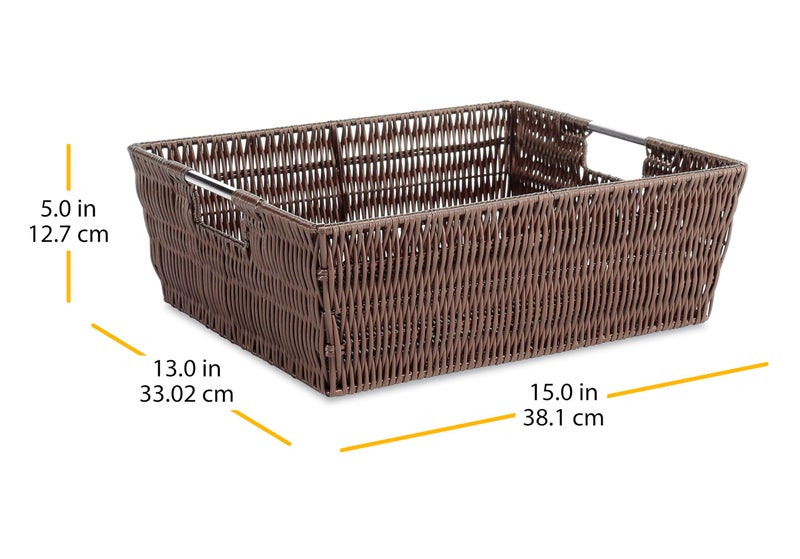 Whitmor Java Rattique Shelf Storage Tote Basket, 1 Count (Pack of 1) - Image 2