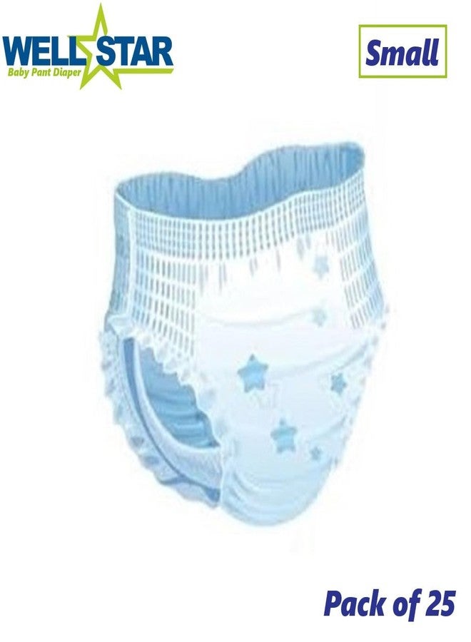 WELLSTAR Super Soft Pant Style Baby Diapers with High Absorb Technology Small (25 Units) - Image 2