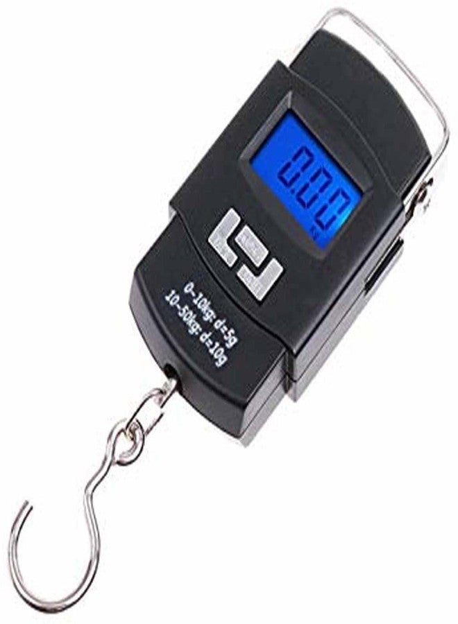 Weight Machine for Luggage, Wait Machine, Luggage Wighing Scale, Digital Weighing Scale, Bag Weighing Scale for Luggage, Electronic Portable Fishing Hook Type Digital LED Screen, 50 kg (Black) Vcx-622 - Image 1