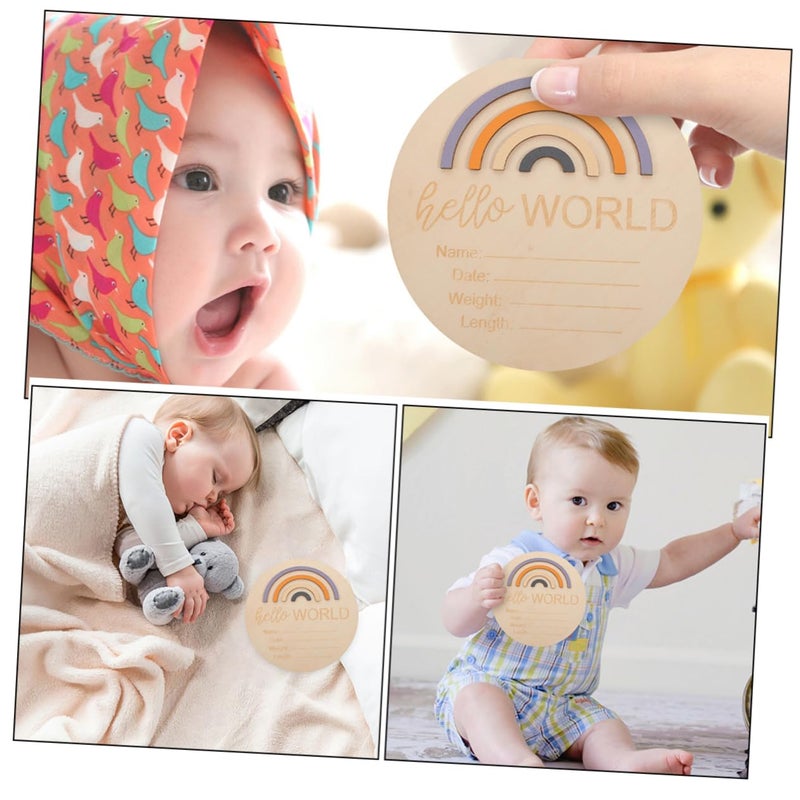 2pcs Wooden Baby Month Milestone Cards With Name Signs For Photo Props - Image 5