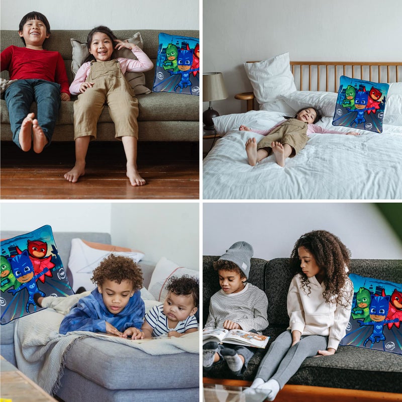 Franco Kids Bedding Soft Decorative Pillow Cover  15 in x 15 in  PJ Masks - Image 5
