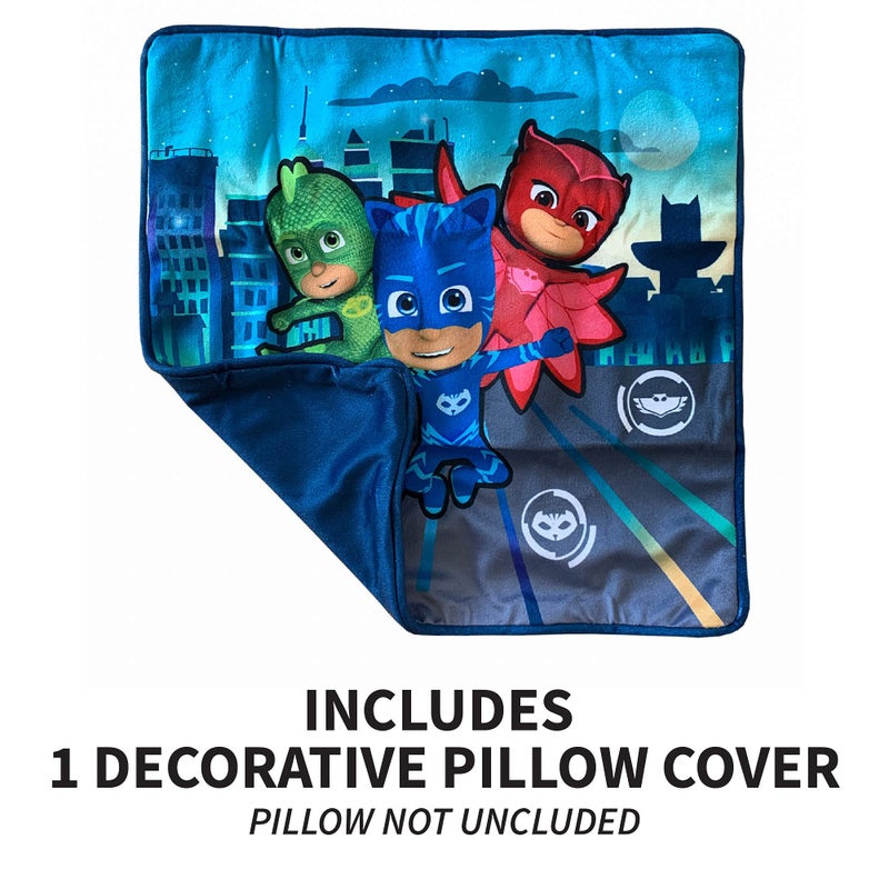 Franco Kids Bedding Soft Decorative Pillow Cover  15 in x 15 in  PJ Masks - Image 4