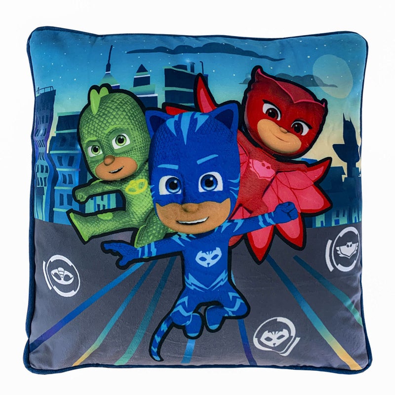 Franco Kids Bedding Soft Decorative Pillow Cover  15 in x 15 in  PJ Masks - Image 1