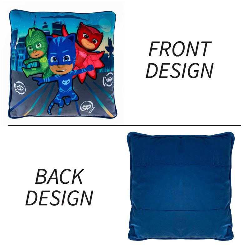 Franco Kids Bedding Soft Decorative Pillow Cover  15 in x 15 in  PJ Masks - Image 2