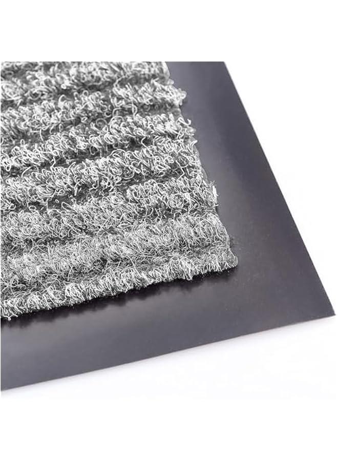 MIXDE Front Door Mat Welcome Mats 2-Pack - Indoor Outdoor Entryway Mats for Shoe Scraper, Ideal for Inside Outside Home High Traffic Area (Gray) - Image 3