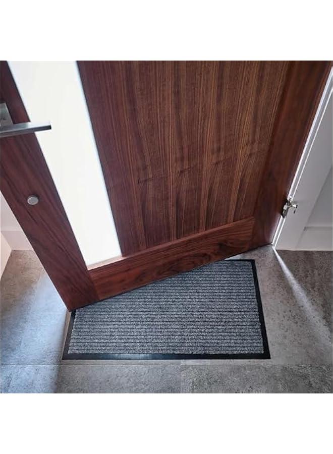 MIXDE Front Door Mat Welcome Mats 2-Pack - Indoor Outdoor Entryway Mats for Shoe Scraper, Ideal for Inside Outside Home High Traffic Area (Gray) - Image 5