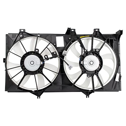 TRQ مجموعة مروحة تبريد مزدوجة رادياتير TRQ متوافقة مع تويوتا سيينا 2004-2005 TO3115135 - Image 4