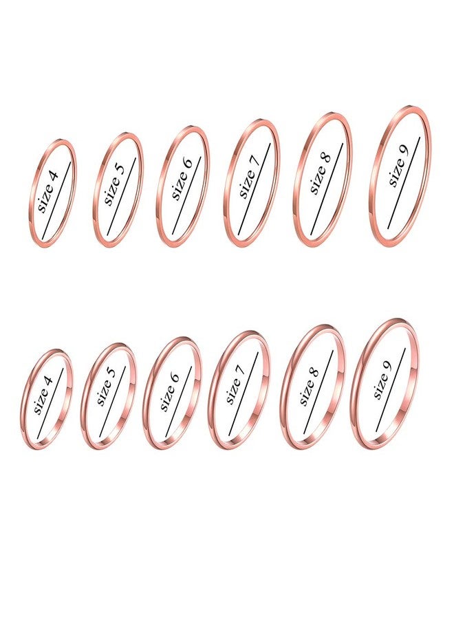 Softones 12-18Pcs 1MM Stainless Steel Thin Rings for Women Rose Gold|Silver|Gold 3 Color Stacking Knuckle Ring Set,Comfort Fit Size 4-9 - Image 4
