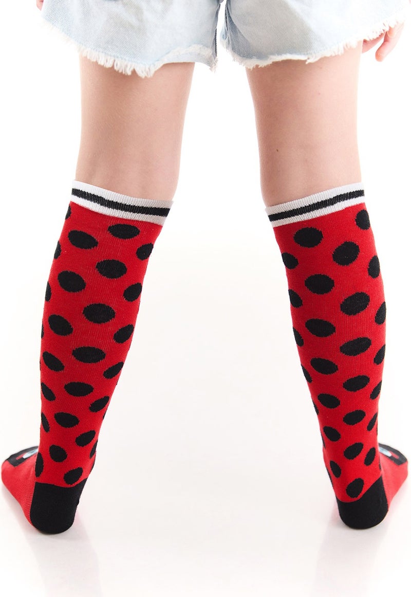 Denokids Ladybug Girls Knee Socks  - Image 3