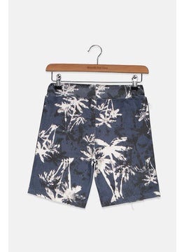 Fred Mello Kids Boys Drawstring Bermuda Short, Blue Combo  - Image 2