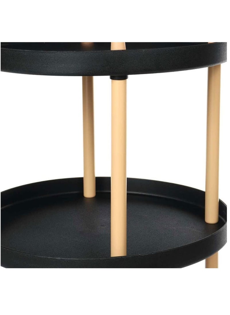 ALMUFARREJ - Serving cart with 3 circular shelves on wheels - Image 1
