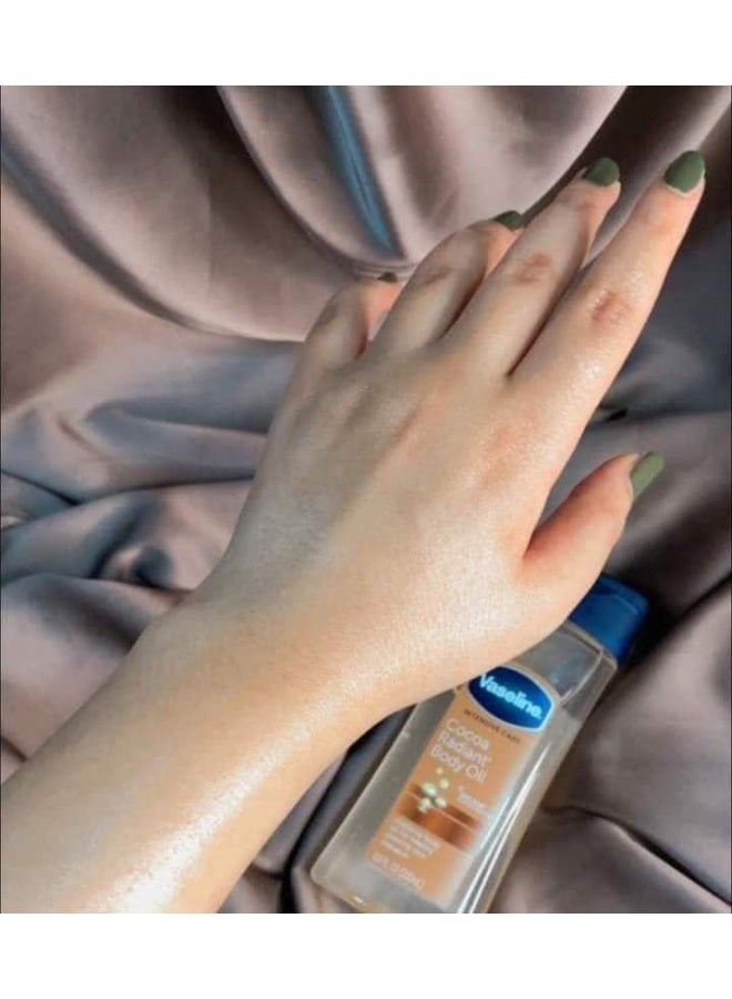 فازلين زيت جيل الجسم فازلين إنتينسيف كير كوكو راديانت - فازلين بودي أويل بزبدة الكاكاو النقية لترطيب عميق ولمعان صحي - 200 مل - Image 4