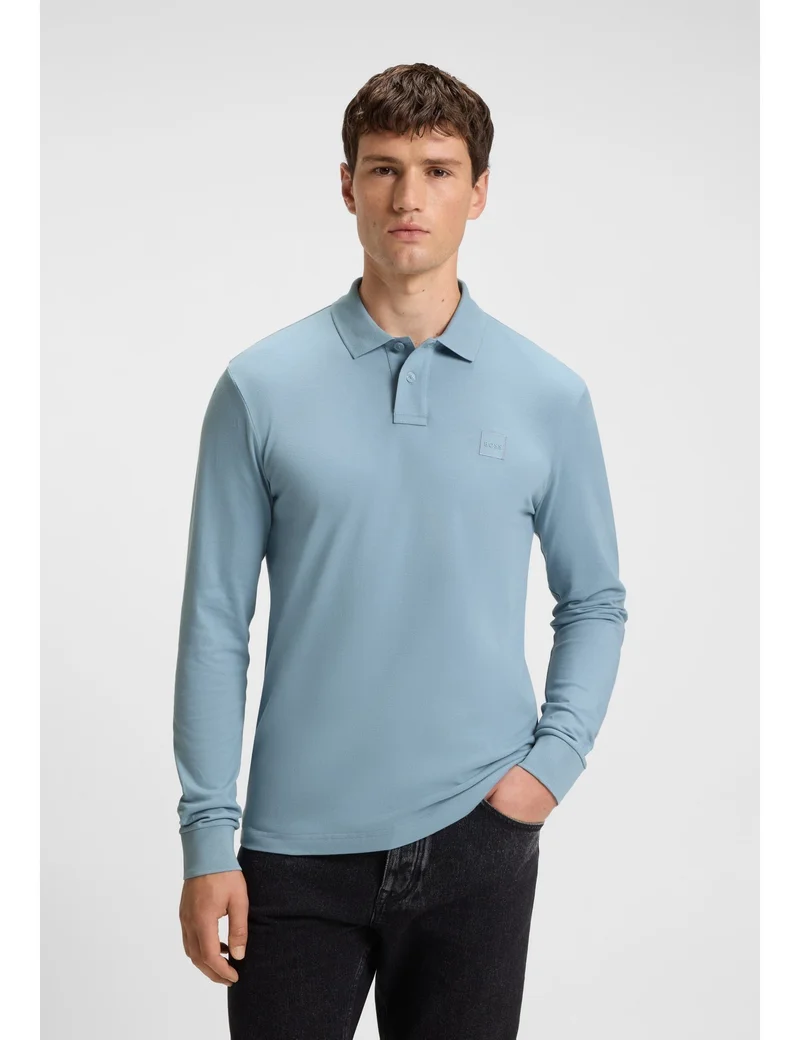 BOSS Slim-fit polo shirt in stretch-cotton piqué