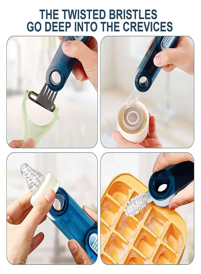 A4SHOP 3-in-1 Multifunctional Cleaning Brush - Water Bottle Cleaner, Gap Scrubber and Tiny Crevice Brush - Multipurpose Kitchen and Home Cleaning Tool for Bottles, Caps and Narrow Spaces - Image 5
