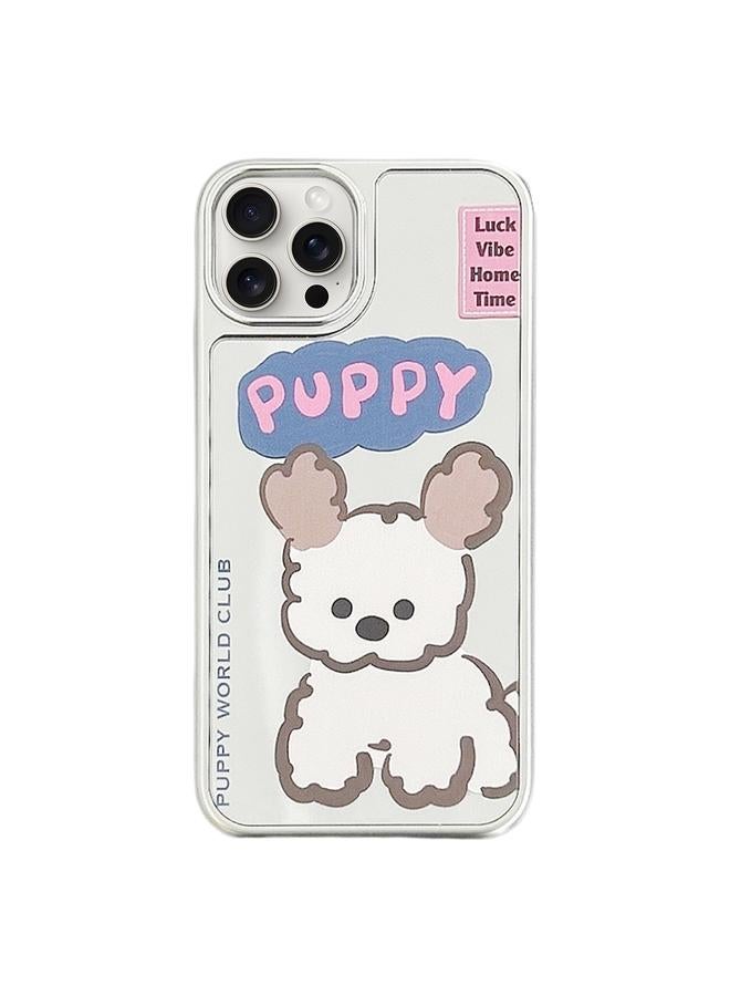 اس-توب جراب لهاتف iPhone 15 Pro بنمط جرو عاكس مصنوع من مادة TPU + PC - Image 1