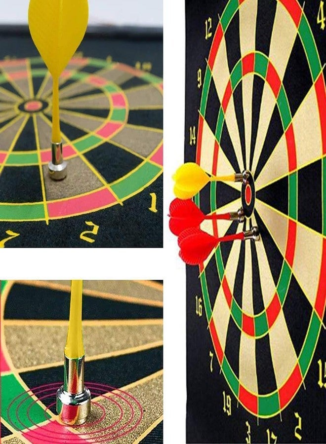 Fazzul Dartboard Magnetic Powerful with Double Faced Portable and Foldable Dart Game with 6 Colourful Non Pointed Darts for Kids, Multicolour (Multicolor-17Inch) - Image 5