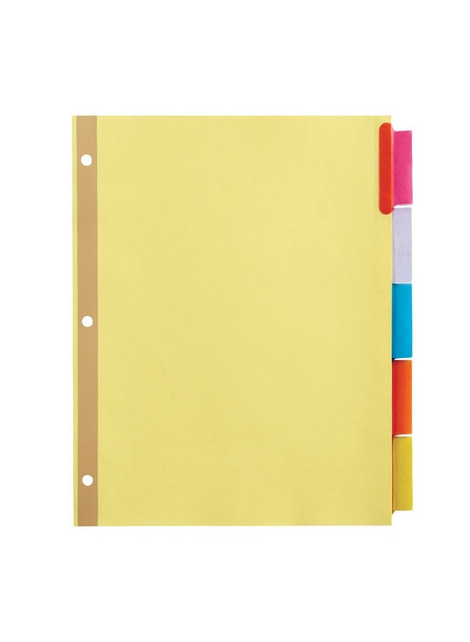 أوفيس ديبوت فواصل قابلة للإدخال من العلامة التجارية مع علامات تبويب كبيرة، ألوان متنوعة، 5 أقراص، عبوة من 4 مجموعات - Image 1