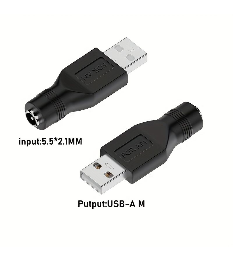 Dc Male To Usb Male Power Adapter 5 5x2 1mm Female Jack To Usb 2 0 Male Plug Connector - Image 5
