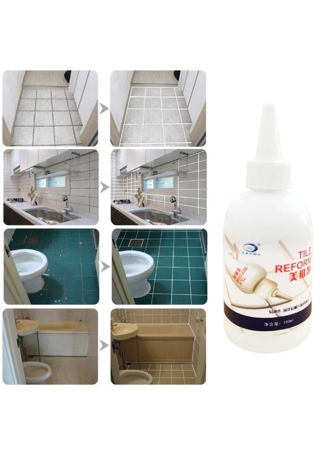 White Grout Tiling Tile Repair Tile Gap Refill Agent Tile Reform Coating Mold Cleaner Tile Sealer Repair Glue 150ML - Image 3