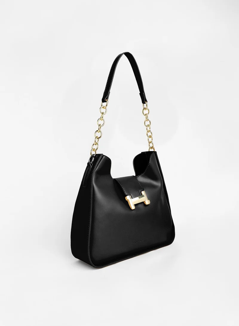 Haute Sauce Women's The Monogram Shoulder Bag - Midnight Black